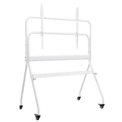 Meuble télé à roulettes, chariot de télévision mobile pour téléviseurs plats / incurvés à DEL de 35 à 100 pouces à DEL / ACL / OLED, support de moniteur portable avec roulettes pouvant supporter jusqu'à 198 lb pour le salon, la chambre à coucher, le bureau, l'extérieur, VESA maximum 800 x 600 mm