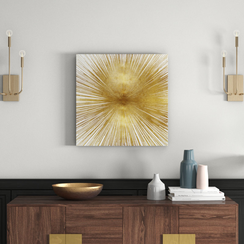 Radiant Gold by Abby Young - Print on Canvas, 30.48 cm H x 30.48 cm W, No Frame