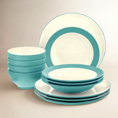 Colorwave Stoneware Dinnerware Set - Service for 4