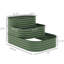 Ensemble de 3 jardinières surélevées en acier galvanisé de 60,84 po x 43 po x 32,11 po, à trois niveaux pour un jardinage polyvalent, ouvert pour favoriser la croissance, protégé par un contenant de lit à bordure en caoutchouc, convient à divers types de plantation