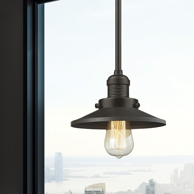 Luminaire suspendu conique à 1 lumière Gault, Bronze huilé