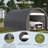 Carport, Heavy Duty Portable Garage Storage Tent With Large Zippered Door, Anti-UV PE Canopy Cover For Car, Truck, Boat, Motorcycle, Bike, Garden Tools, Outdoor Work-112467570