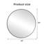 Miroir de salle de bain 30 pouces rond noir avec cadre en alliage d'aluminium-152545526-152545524