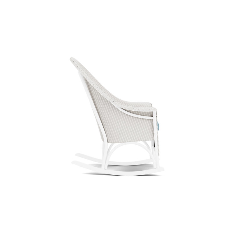 Universal Loom Accessories Outdoor Rocker Chair, White, Leeds Light Blue