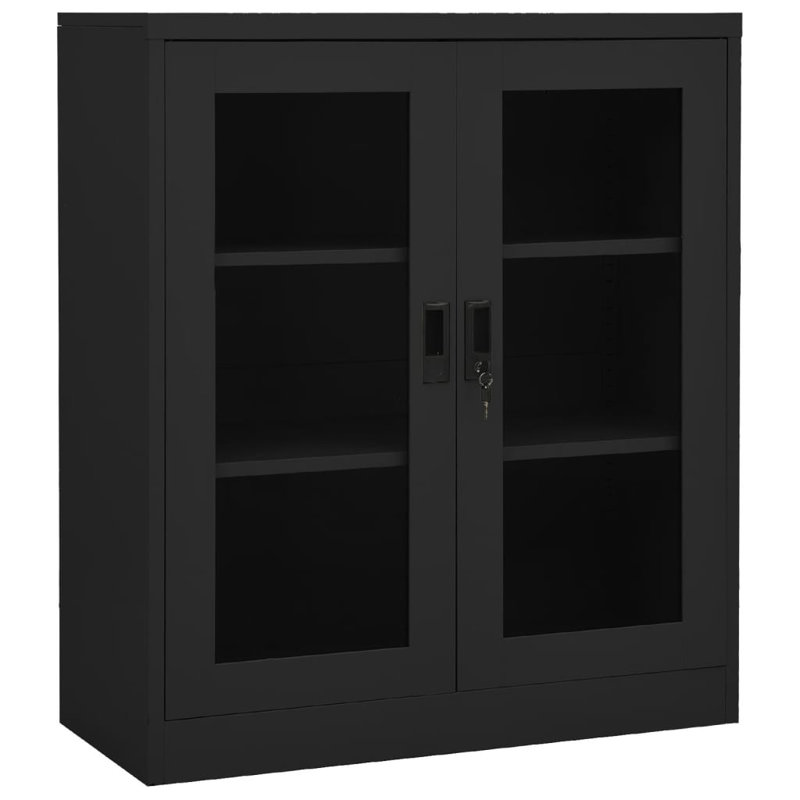 Akkni 2 -Door, Anthracite, 128cm H x 90cm W x 40cm D