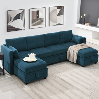 Canapé modulaire 6 pièces rembourré