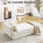 Boneless Indoor Compression Chaise Lounge Chair With Armrest, Modern Upholstered Sofa With Soft Pillows And Deep Seat, For Bedroom, Living Room-1502438136