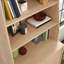 Bois d'ingénierie brun moderne Mid-Century, deux tablettes réglables horizontales pour la salle de formation de bureau, arrangement de tablettes à dos fermé, profondeur de 28,71 po, largeur de 14,78 po, hauteur de 33,56 po, lb