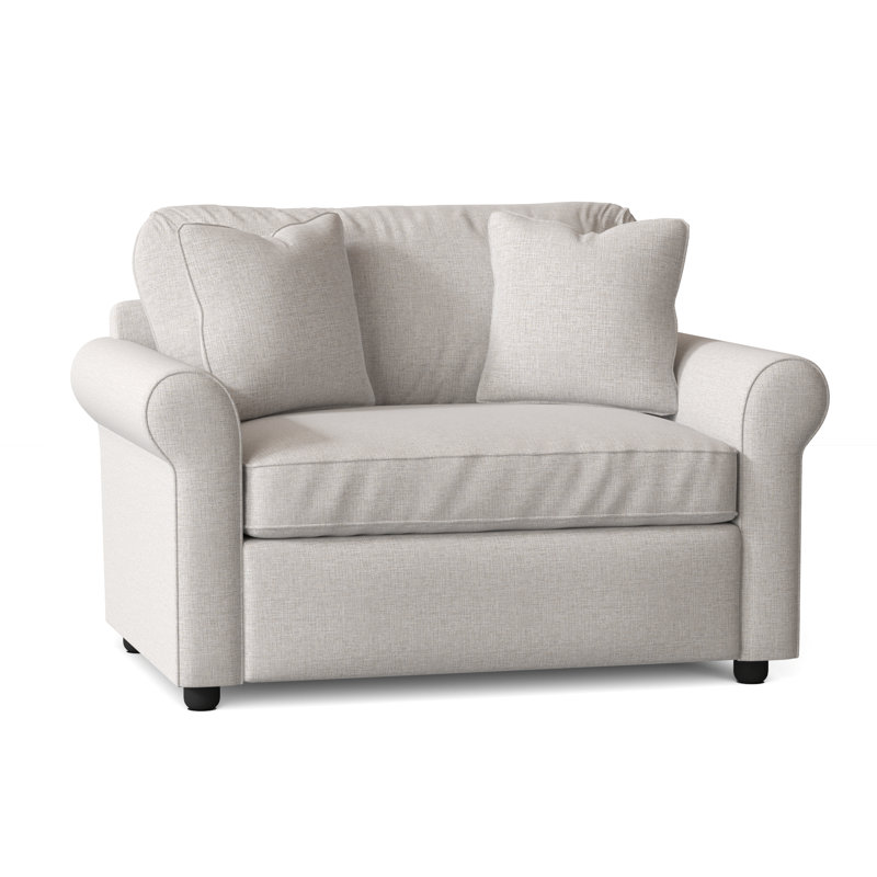 Fauteuil convertible de 54 po de largeur Warrington, Tissage natté ivoire Drusky Sustain®