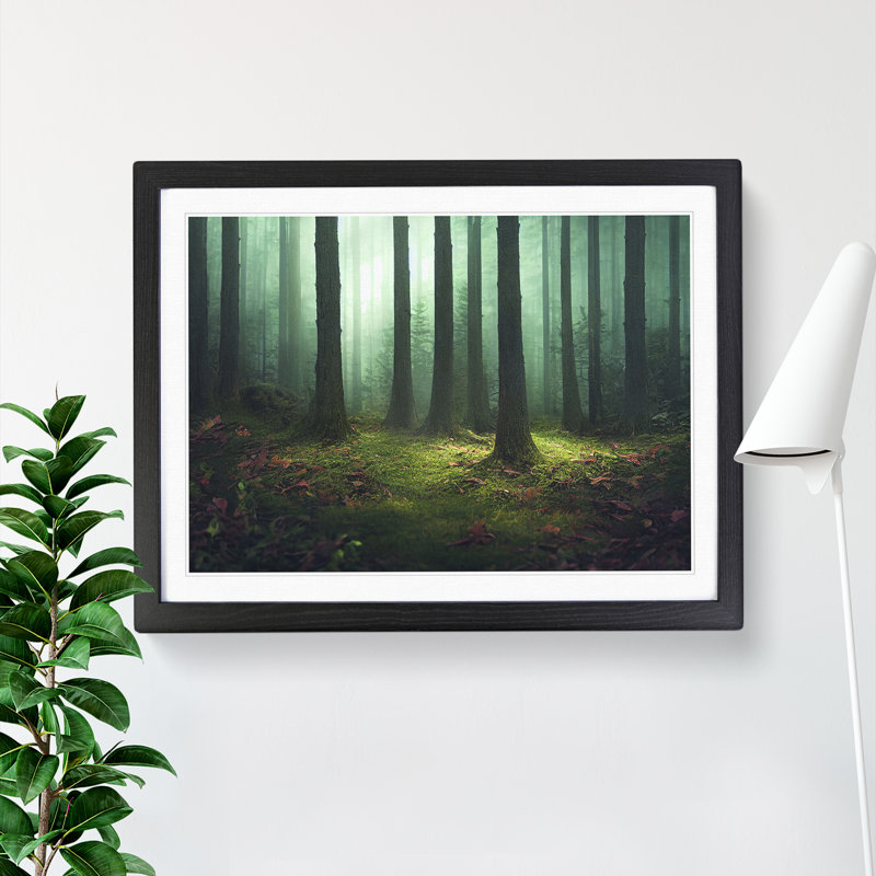 Masterful Forest - Single Picture Frame Print, Black, 46cm H x 64cm W x 2cm D