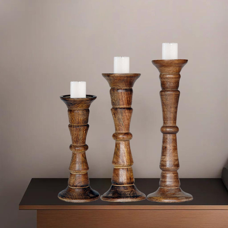 Wood Pillar, Dark Polish_2, 1, 15"