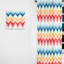 Motif à chevrons rétro Mid-Century - Rideau à chevrons - Rideau à chevrons obscurcissant - 1 panneaux-107561973