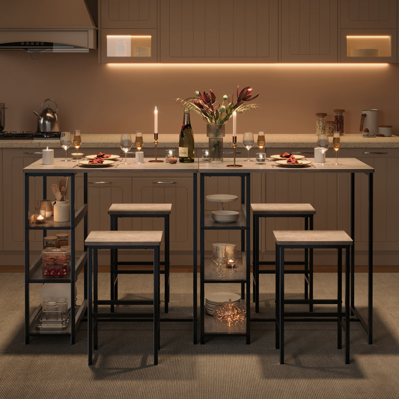 Dining Set, Gray, 91.4cm H x 91.4cm W x Does Not Applycm D, Gray, Gray, Gray