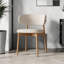 Chaise d'appoint rembourrée en bois massif (ensemble de 2)