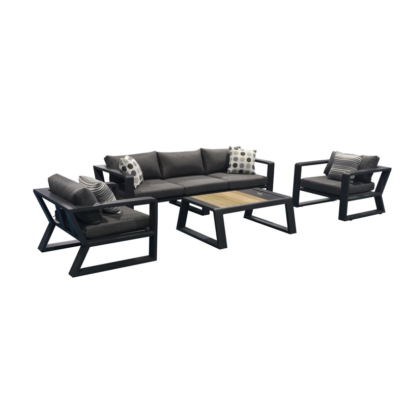 Exee Outdoor 4 - Piece Teak Conversation Set