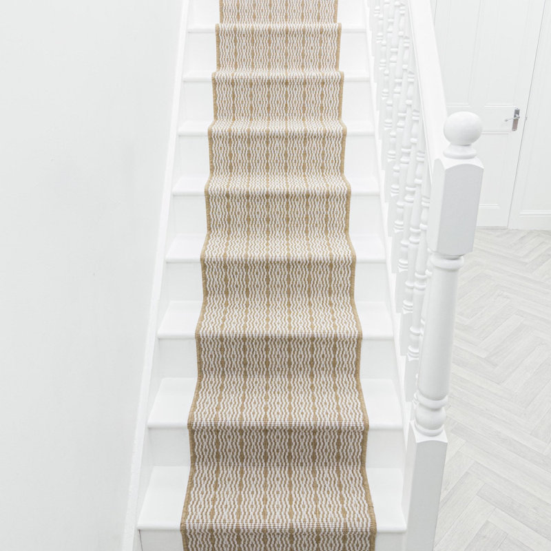 Stair Runner Striped Flatweave Area Rug, Runner 60 x 450 cm