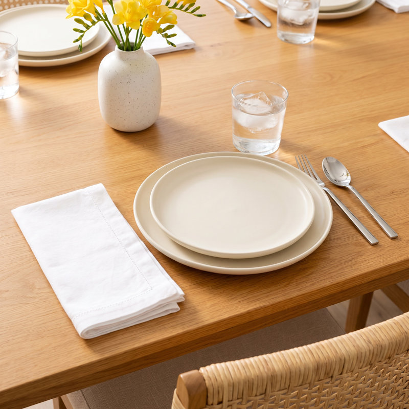Allston Cotton Blend Square Napkin, White