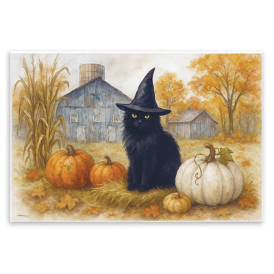 Plaque murale «Witch Cat Autumnal Farm», conception par Antony Smith