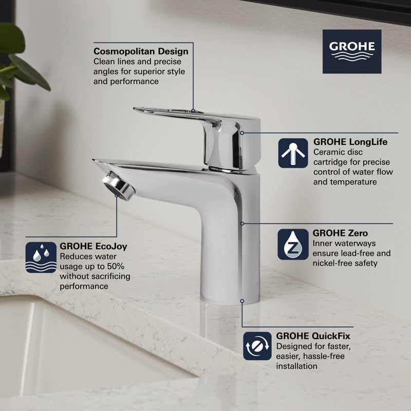 BauLoop Single Hole Bathroom Faucet
