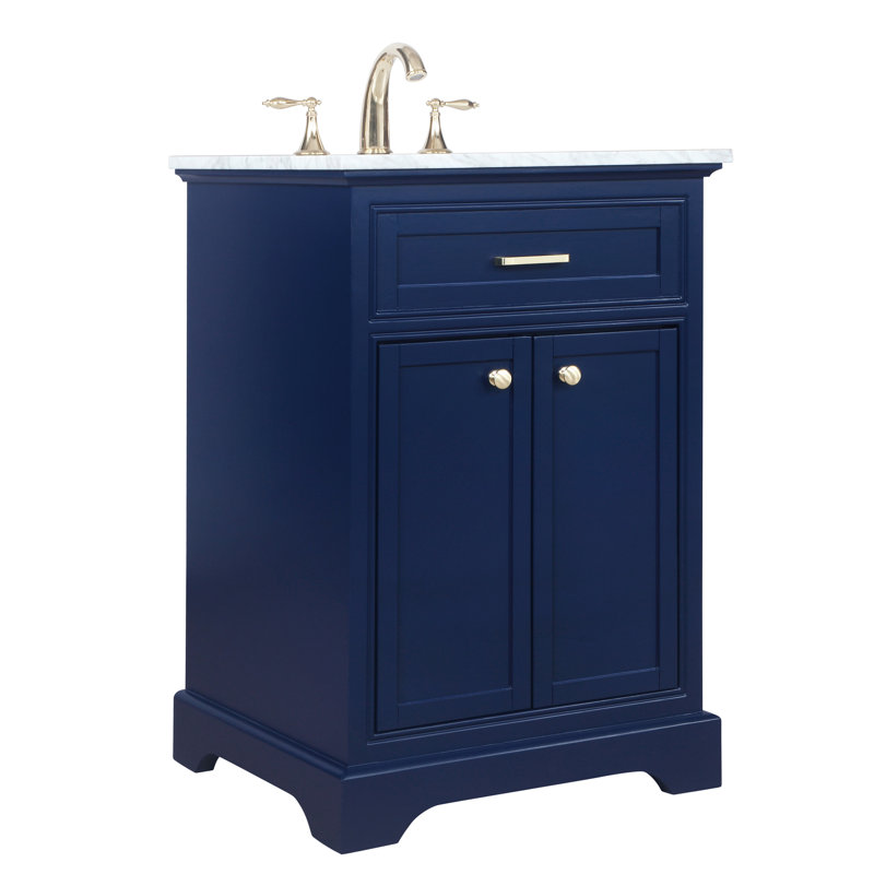 Ensemble de meuble-lavabo simple 24 po Hermes, Bleu