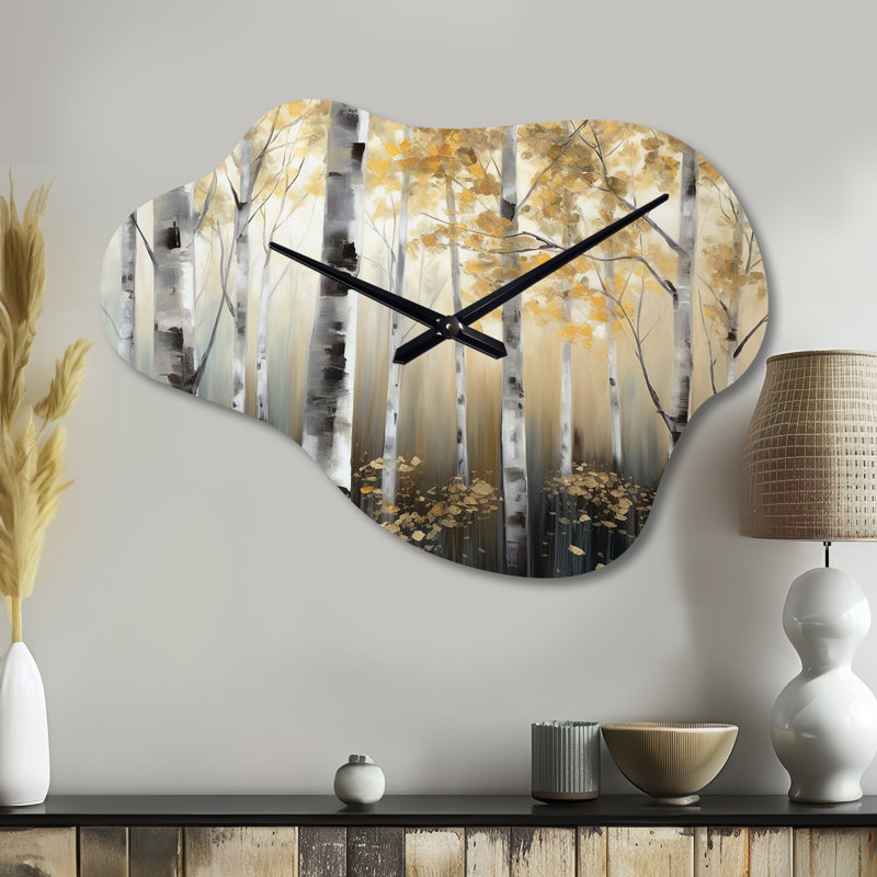 Horloge murale Scheid Birch Tree Dense Forest III, Grand