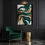 Abstrait art fluide sur toile verte 80-2118825965