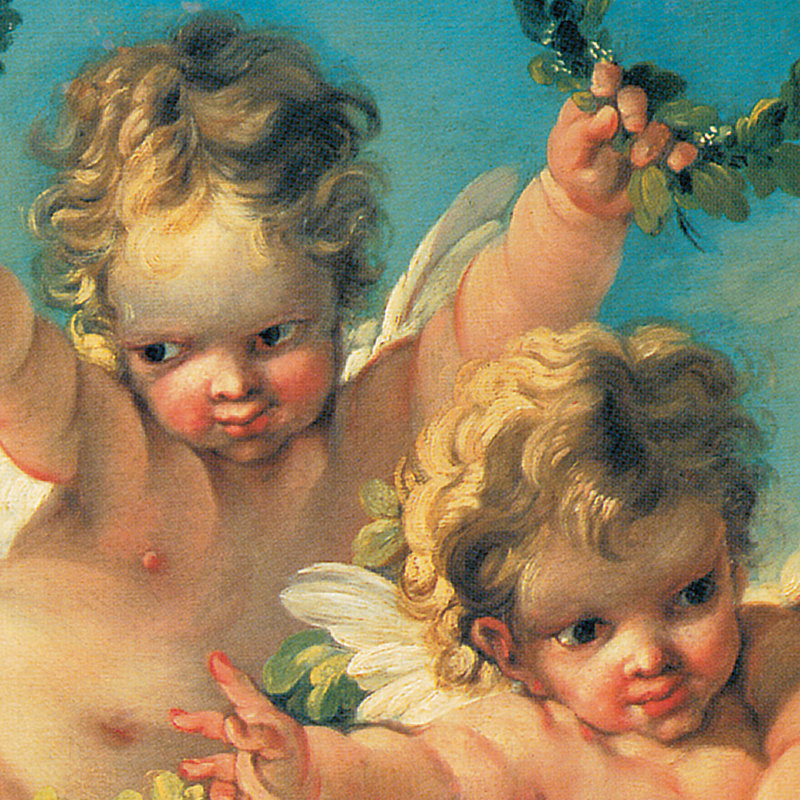 «La Cible D'Amour, 1758» par François Boucher, reproduction d'art encadrée, H 12,5 po x l 15 po x P 1,125 po