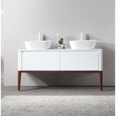 Ensemble de meuble-lavabo double 60 po Jaymie