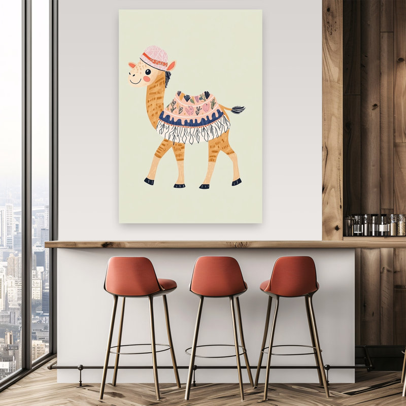 Adorable art mural abstrait bohème, 60" H x 40" W