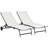 Outsunny 2-Piece Outdoor Chaise Lounge With Wheels, 5 Adjustable Positions For Patio, Beach, And Poolside Relaxation