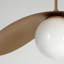 Luminaire suspendu 1 lumière noir mat / doré Herdon