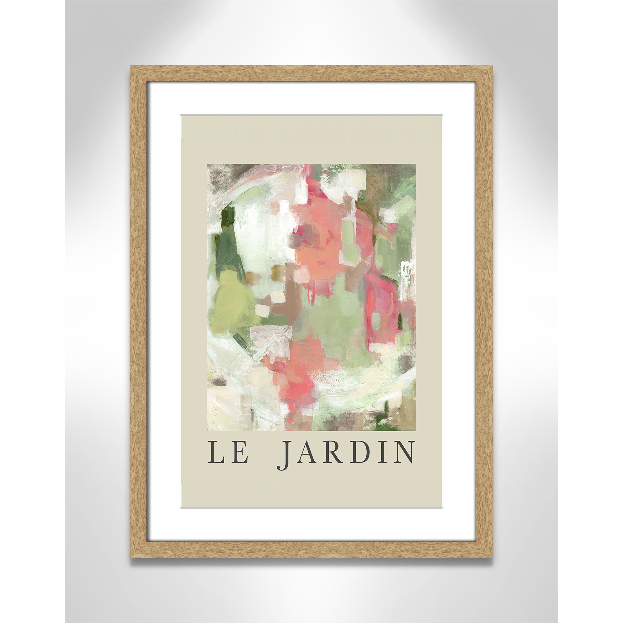 Botanical Poster Collection " Le Jardin " by Carol Robinson, Natural Single Picture Frame, 23" H x 17" W x 1.25" D, Yes