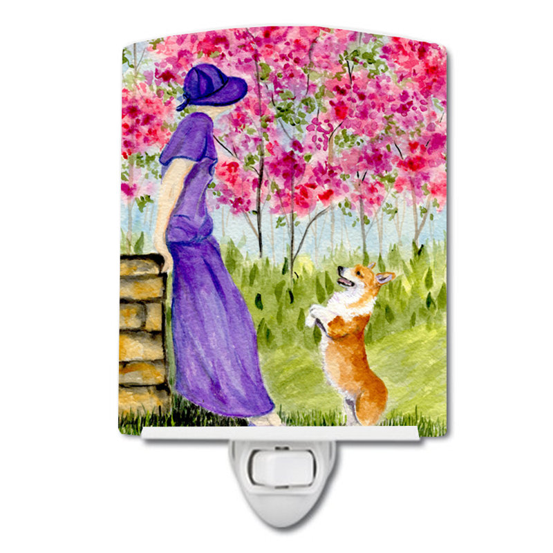 Corgi Ceramic Night Light