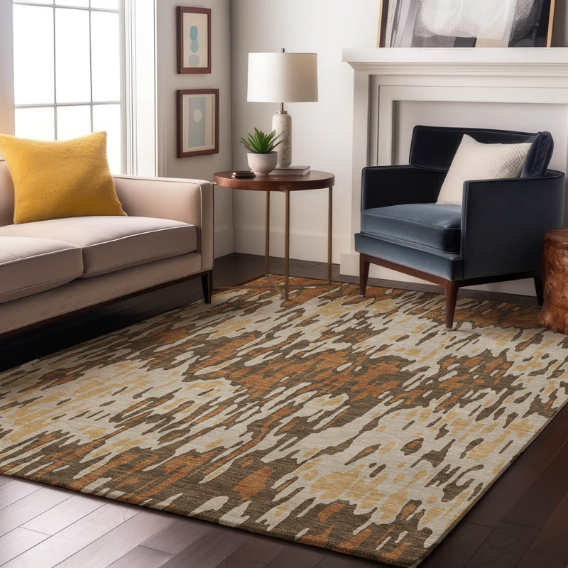 Premium Machine Washable Jahnke AMF986 Stripes Rug, Rectangle 2 pi 6 po x 3 pi 10 po