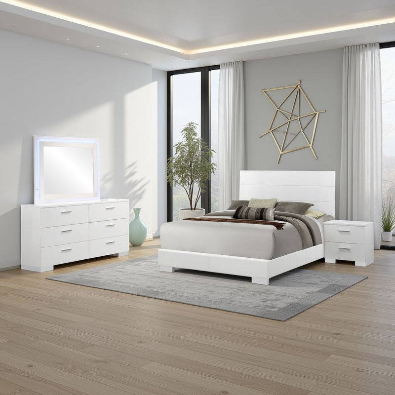 Ensemble de chambre à coucher 4 pièces Sok, Grand lit