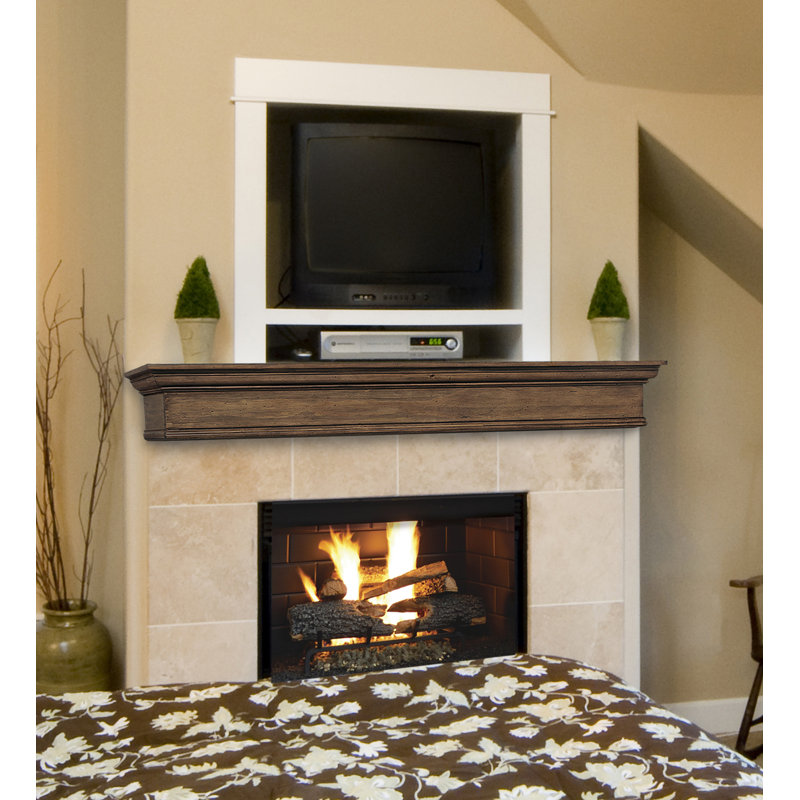 The Savannah Fireplace Mantel Shelf, Unfinished, 72"
