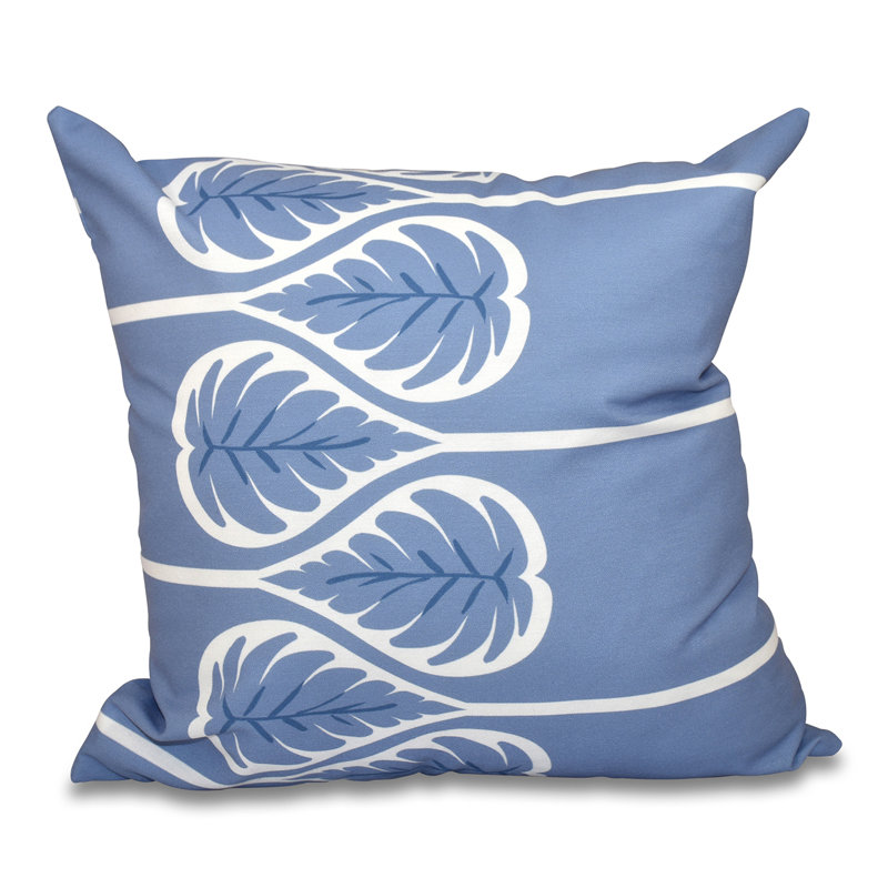 Botanical Blooms Floral Reversible Throw Pillow, Blue, 26" H x 26" W