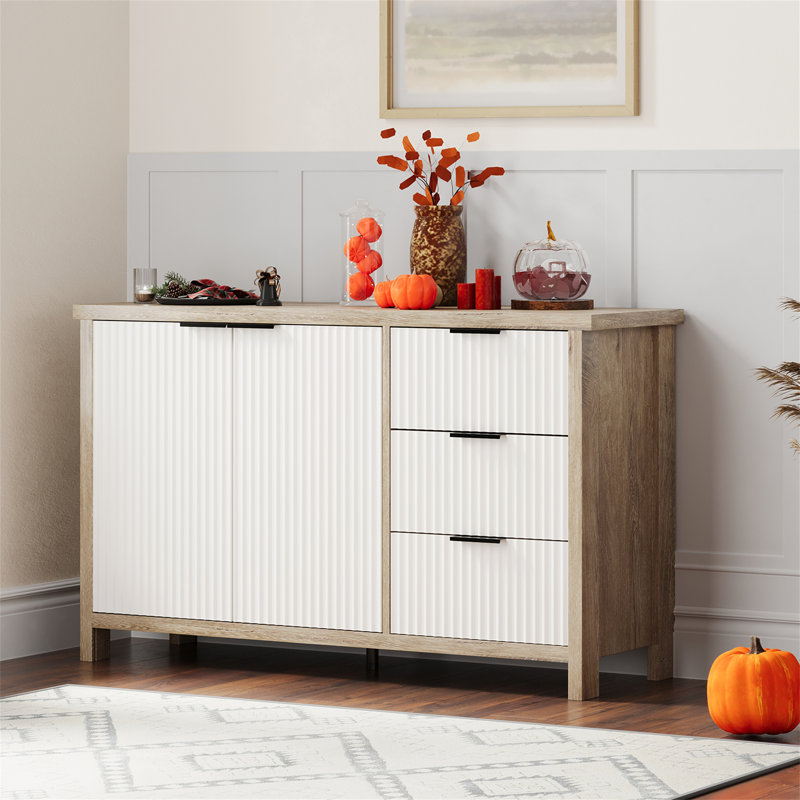 Armoire de rangement cannelée