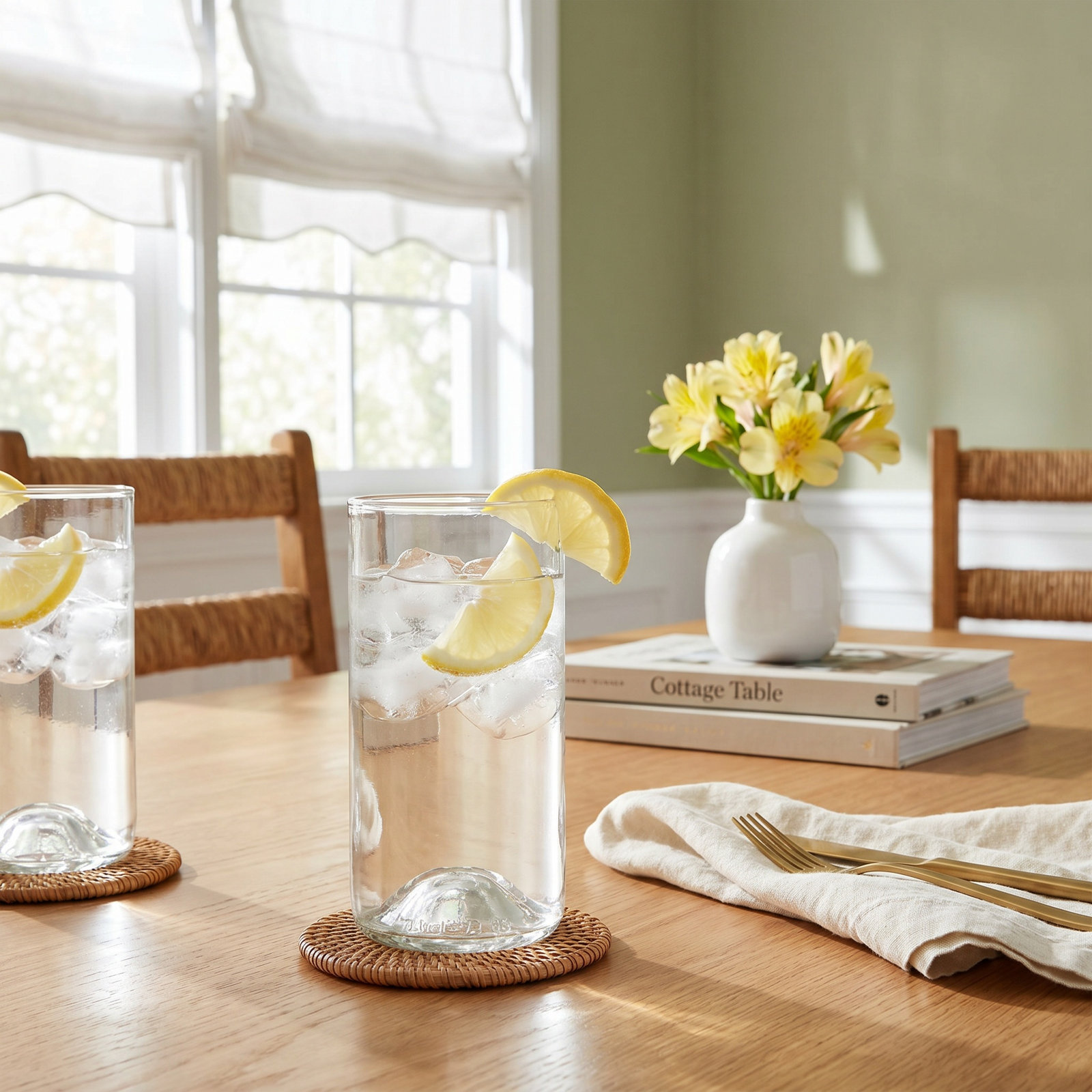 Tompson Drinking Glass, Clear, 16 oz