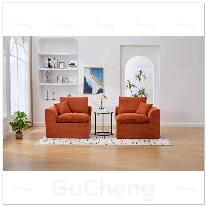 Canapé modulaire modulaire Cloud, confortable et moderne à 2 places avec housses de coussin amovibles pour des espaces de vie polyvalents