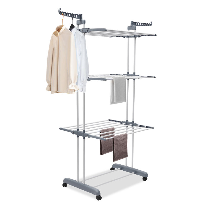 Séchoir à vêtements pliant, Gris