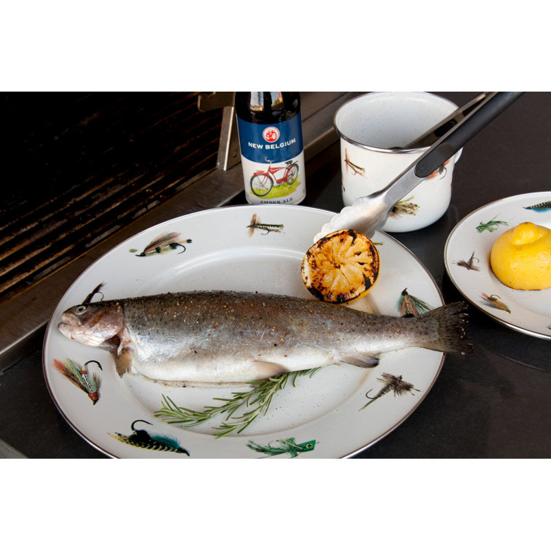 Set of 2 Fishing Fly Platter