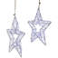 Décorations de Noël d'extérieur à DEL avec étoiles - 18 po - ensemble de 2 - lumières blanches fraîches