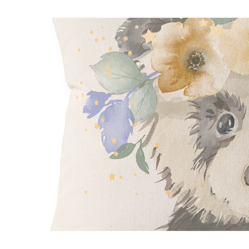 Coussin Panda, H 20 po x l 20 po, Ivory Animal Print
