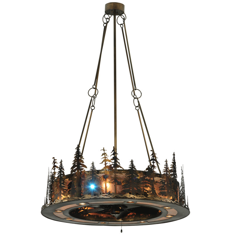 Barringer 21 - Light Dimmable LED Wagon Wheel Chandelier