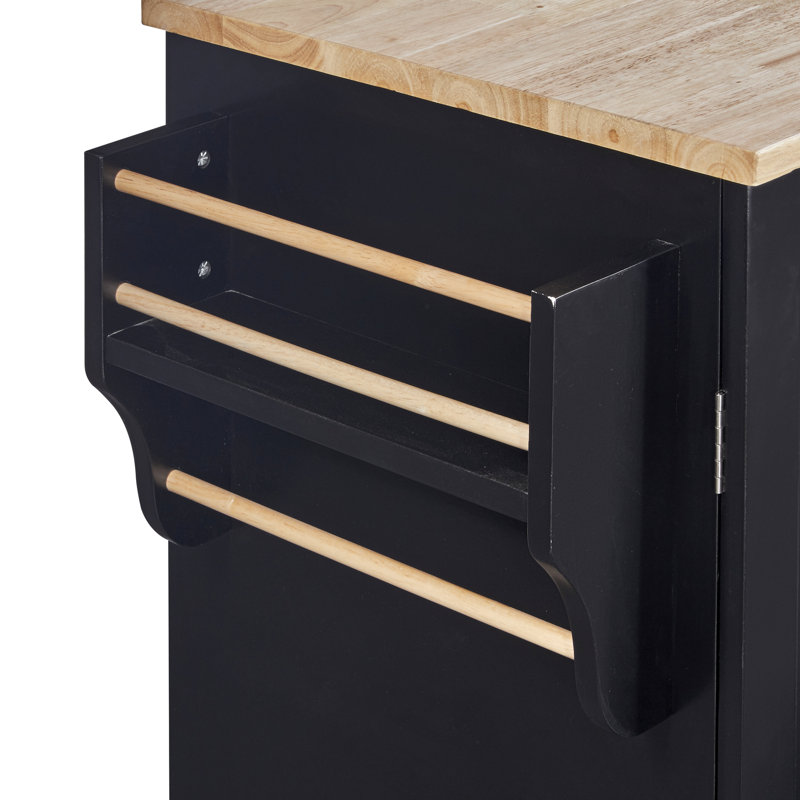 Îlot de cuisine roulant avec conception peu encombrante - Maximisez le chariot de rangement avec 2 tablettes coulissantes