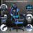 Hoffree LED Ergonomic Gaming Chair with Bluetooth Speakers and Vibration Lumbar Pillow-69741809