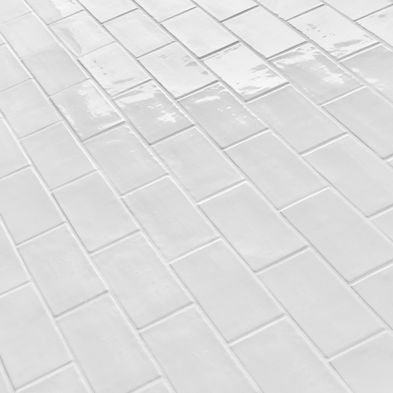 Lancaster 3x6 Polished Ceramic Subway Tile, White