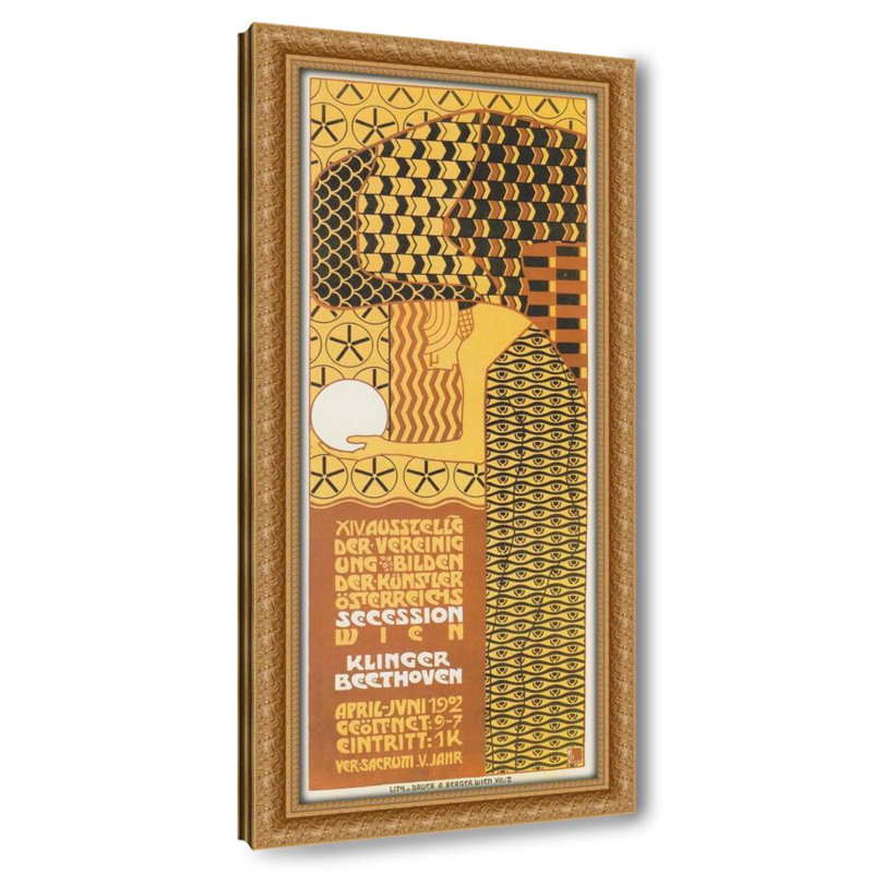 English Plakat fér. Ausstellung der Secession (1902), H 24 po x l 12 po x P 1,5 po