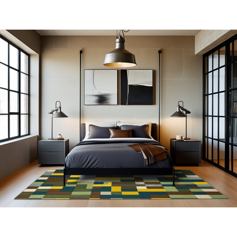 Terra Tiles Rug, Rectangle 2' x 3'